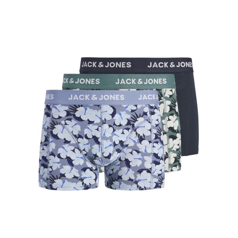 JACK & JONES 3-pak boksershorts i blå nuancer til herre
