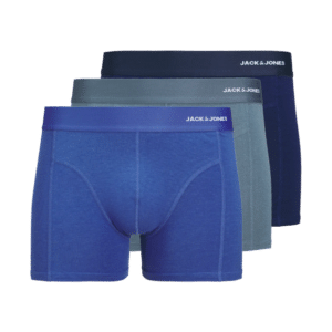 Jack & Jones 3-pak bambusboksershorts i blå nuancer til herre