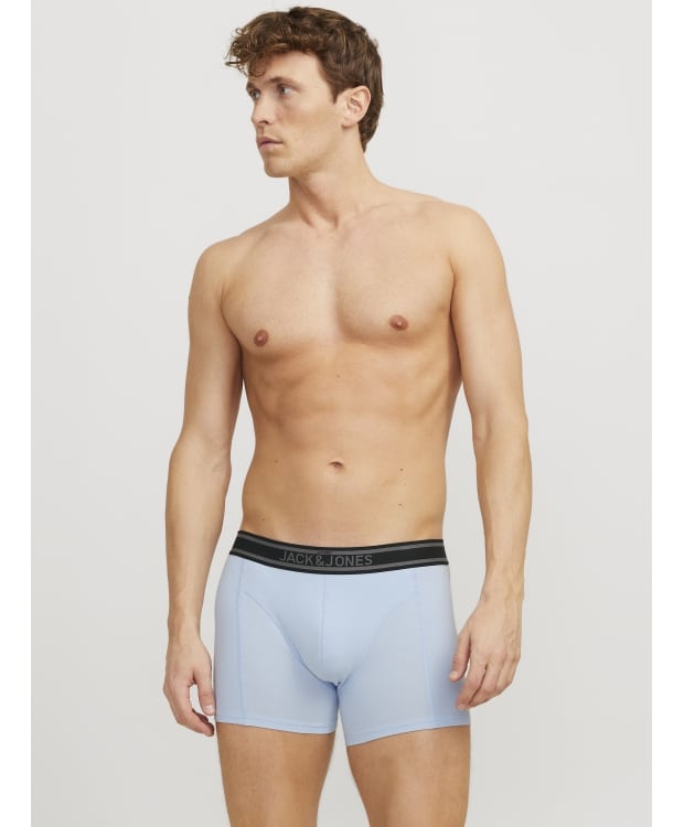 Jack & Jones 3-pak trunks i blå, grå og grøn til herre