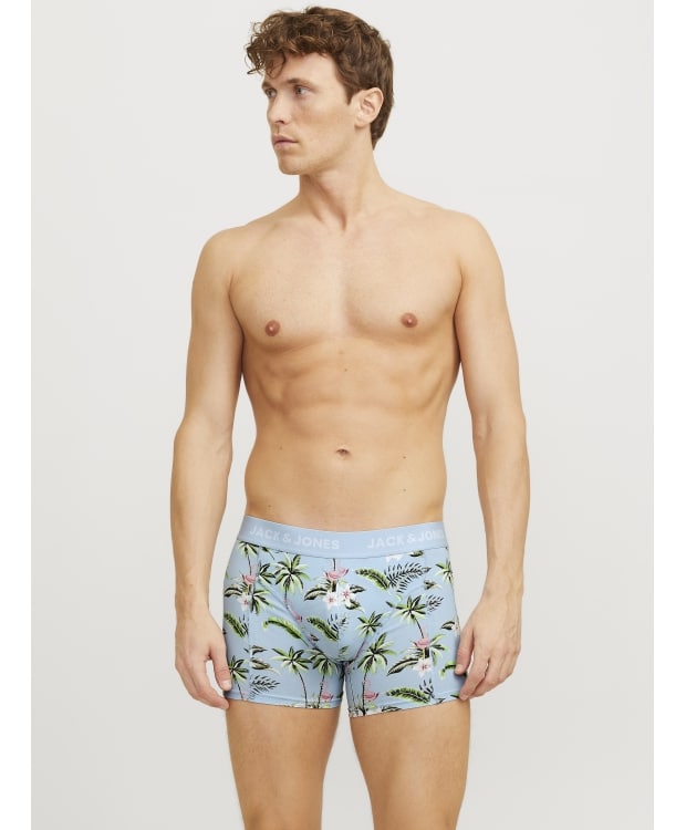 Jack & Jones 3-pak trunks i blå med print til herre