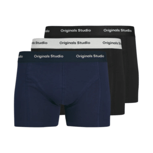 Jack & Jones 3pak boksershorts i multifarvet, sort og blå til herre