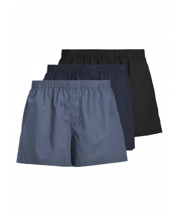Jack & Jones 3pak loose fit boksershorts i blå nuancer til herre