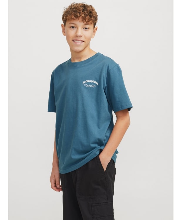 Jack & Jones Junior T-shirt i oceanview blå til drenge