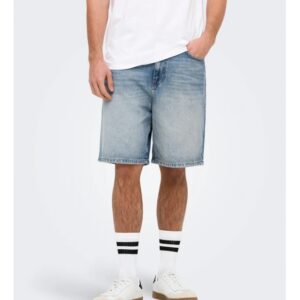ONLY & SONS Denimshorts i blå til herre
