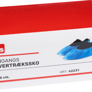 Overtrækssko OS blå, 4g/stk, 41,5x15cm, pk a 100 stk