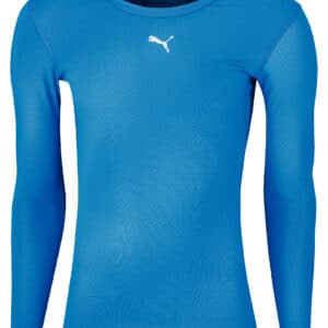 Puma compression tee Lange Ærmer - blå-L