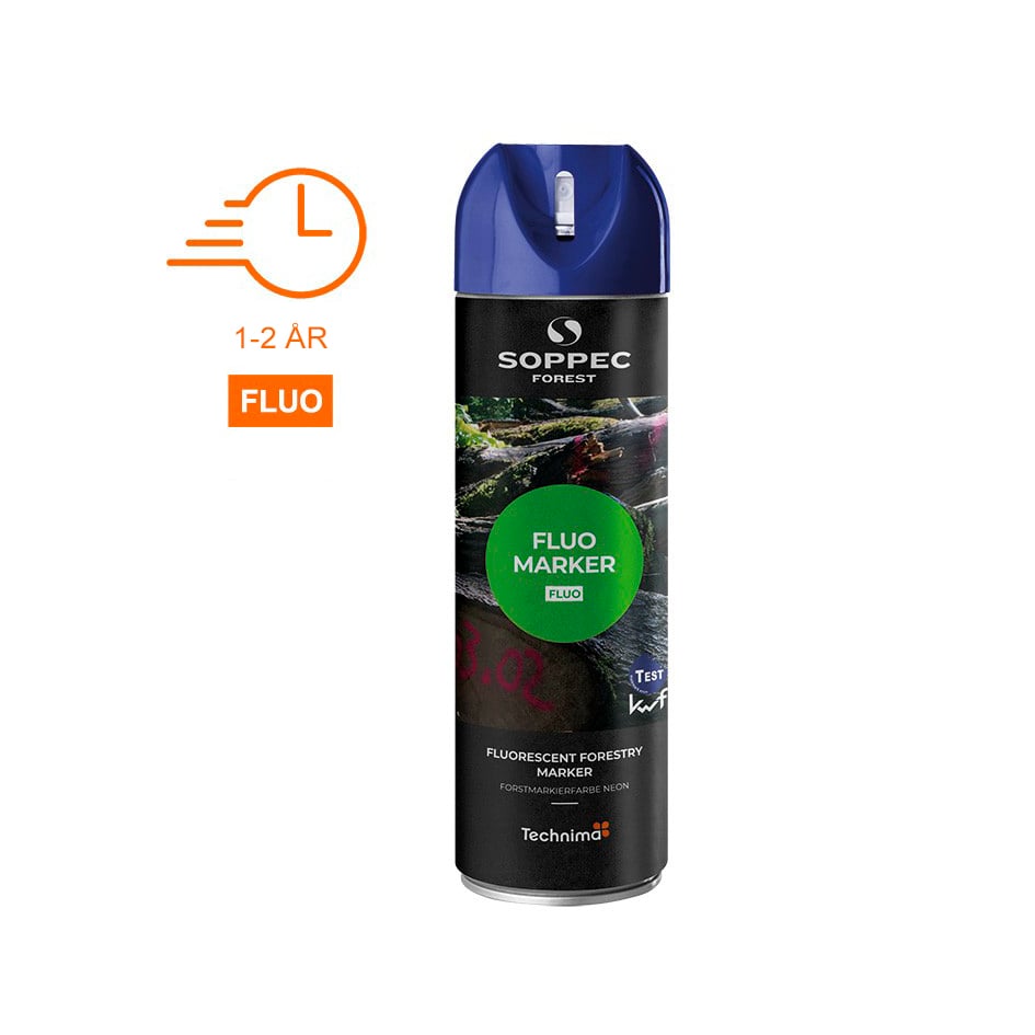 SOPPEC mærkespray SKOV FLUO 500 ml. BLÅ