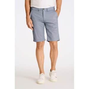 Bison regular fit superflex printede chino shorts i blå til herre